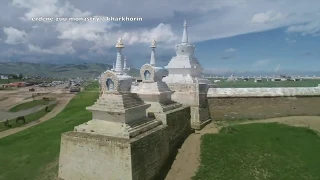 Mongolia   the land of blue sky with a drone