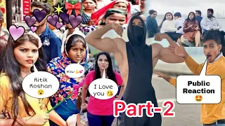 Cute Girls Reaction On Shirtless Bodybuilder 😱😂/Marine Drive Mumbai !! Duplicate Hrithik Roshan