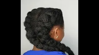 HOW TO : TWO EASY AND SIMPLE  BRAIDS ON  NATURAL HAIR