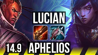 LUCIAN & Nami vs APHELIOS & Lulu (ADC) | Rank 2 Lucian, Rank 6, 5k comeback | EUW Challenger | 14.9