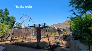 Batting Cage Time Lapse - 35 foot Trapezoid Cage