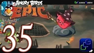 ANGRY BIRDS Epic Android Walkthrough - Part 35 - Wizpig's Castle Final Boss and Ending