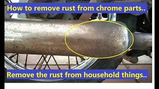 Vlog # 32 - How to remove rust from bullet's metal/chrome parts? | Old Bullet | Royal Enfield