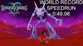 KH FM [Proud Mode] Ice Titan [WR] Speedrun 0:49.98 [WORLD RECORD]