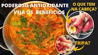 The best shrimp heads and shells broth to intensify the flavor of various recipes! many benefits!