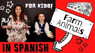 Farm Animals in Spanish for kids, Learn Spanish for kids "S1e2 Animals" (English to Spanish)