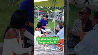 Singing Bollywood Songs in Public 👀😉 #bollywood #singinginpublic #indian #india #desi #funny