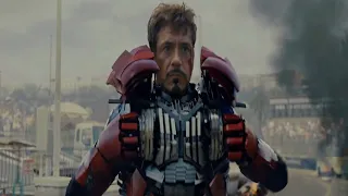 Iron Man vs Whiplash - Monaco Fight Scene - 4K