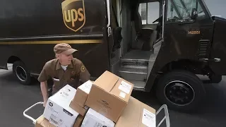 A UPS driver finds the end of his route