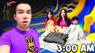 PASAMOS UNA NOCHE EN UN PARQUE DE TRAMPOLINES GIGANTE 😰 | Mau Mcmahon