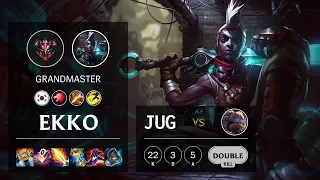 Ekko Jungle vs Poppy - KR Grandmaster Patch 11.22