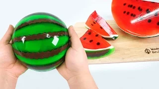 Satisfying VideoㅣHow to Make Giant Jello Watermelon ! Gummy Jello Slices ! XO SLIME