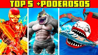 +5 FORMAS DIFERENTES DE EVOLUIR um HUMANO para os +PODEROSOS DO GTA 5!! (megalodon among us, flash..