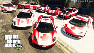GTA 5 - Stealing Canada POLICE Supercars with Franklin! | (GTA V Real Life Cars #65)