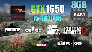 GTX 1650 Laptop : Test in 8 Games with 8GB RAM ft i5 10300H