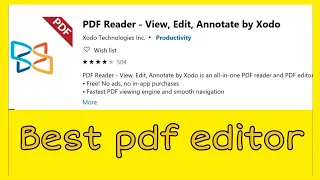 Xodo pdf editor for Windows pc | free pdf reader,editor & annotator | best pdf editor for computer