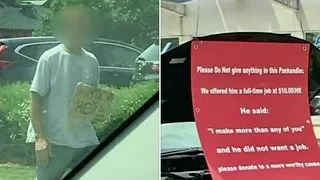 Brighton auto dealership puts up sign discouraging handouts to panhandler