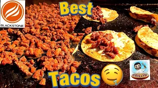 Mexican tacos on a blackstone griddle | best street tacos for beginners | queso tacos