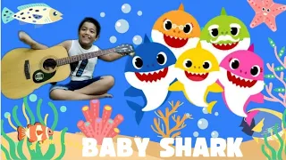 Baby Shark Song 🦈 || Guitar Tutorial || Tabs Are In Description 🎸 #babyshark