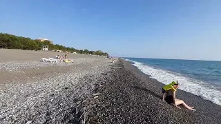 Абхазия 9 июля 2022 г. Море Пляж Цены Бзыбь