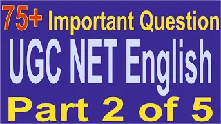 NET JRF - EnglishLiterature Exam Syllabus - UGC NET - Most Important Questions for NTA Exam / 2