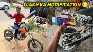 1 Lakh Ka Modification on Mini Dirt Bike 🔥 Big Surprise 😳