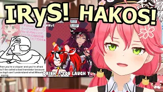 Miko watches a clip of Bae and Irys making fun of her "Miko language"