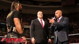 Kane interrupts Triple H: Raw, April 20, 2015