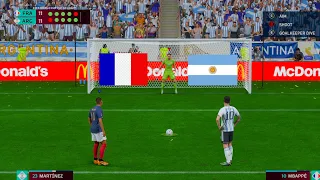 France vs Argentina | World Cup Final 2022 | Mbappe vs Messi | Penalty Shootout - FIFA23