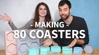 80 Concrete Coasters 👈 16 Silicone Molds 👈 8 CNC Master Models