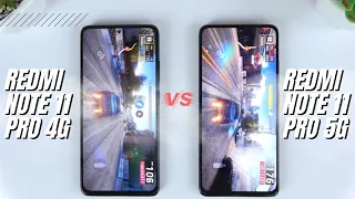 Xiaomi Redmi Note 11 Pro 4G vs Redmi Note 11 Pro 5G | Speedtest, Camera Comparison