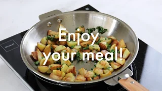 How to cook fried potatoes in a stainless-steel cookware ?