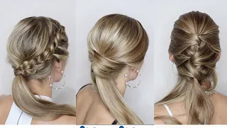 3 ПРОСТЫЕ И БЫСТРЫЕ ПРИЧЕСКИ ВМЕСТО ОБЫЧНОГО ХВОСТА | HOW TO: RUNNING LATE EASY PONYTAILS