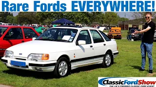 Rare Fords EVERYWHERE! Classic Ford Show 2023 - Fiesta, Sierra, Transit, Escort, Cosworth, Corsair!