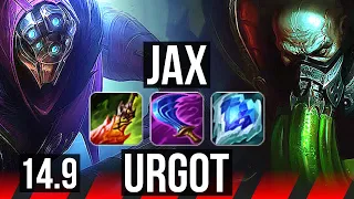 JAX vs URGOT (TOP) | 6 solo kills, 14/2/1, Godlike | NA Diamond | 14.9