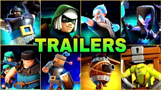 TRAILERS de las CARTAS LEGENDARIAS y otras más DE CLASH ROYALE 2016 - 2021 segunda parte