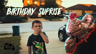 Surprised Son With Dream Bike