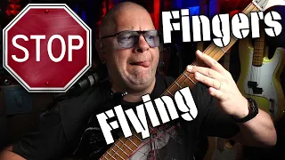 How to stop flying fingers on bass guitar