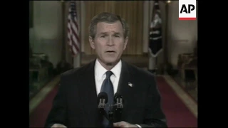 George W. Bush Making His Speech About Saddam Hussein