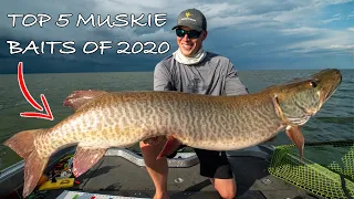 BEST MUSKY FISHING BAITS (My top 5 of 2020) Ultra clear underwater footage