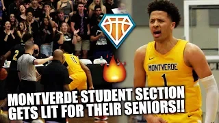 MONTVERDE STUDENT SECTION GETS LIT ON SENIOR NIGHT!! | Cade Cunningham CATCHES FIRE From Deep