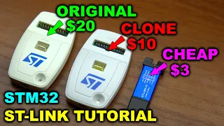 Usage ST-LINK V2 Tutorial. STM32 Programming for Beginners. Cheap clone ST-Link comparation