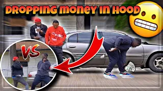 DROPPING MONEY IN THE HOOD!  *SOCIAL EXPERIMENT*