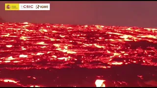 20/10/21 Tª y muestreo coladas Pahoehoe, zona San Antonio y San Nicolás. Erupción La Palma IGME-CSIC