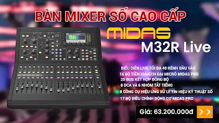 CỰC KHỦNG, CAO CẤP, Cân Mọi Không Gian: Bàn Mixer Midas M32R LIVE Digital 40 input 25 Bus Midas