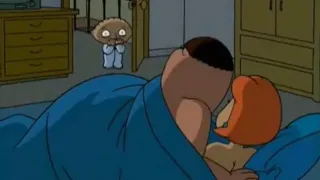 Stewie catches Peter and Lois having sex