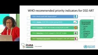 ICASA 2023: WHO -A call for data use for evidence based decision making to optimize differentiated..