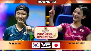 AN Se Young Vs Tomoka Miyazaki | WS | Indonesia Open 2024 Badminton