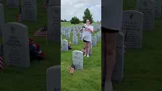 My daughter, Liberty, playing Taps for Boyce Sutherland on Memorial Day 2022