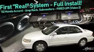 First "Real" Sound System - Full Install! Amp Rack, Subwoofers Wired Up & Fired UP (Video 3)